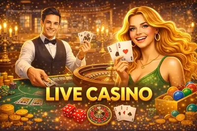 Professional live dealer casino with roulette blackjack and baccarat tables