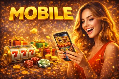 Exciting mobile casino experience with slot machines and smartphone gameplay