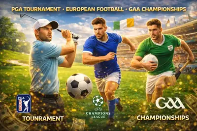 PGA Tournament European football and GAA championships betting options for Ireland